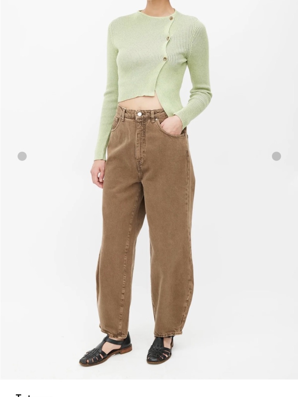 Toteme  barrel Brown High-Rise Jeans